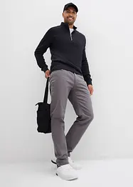 Stretchig byxa med värmande flanellfoder, normal passform, raka ben, bonprix