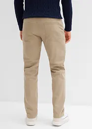 Stretchig byxa med värmande flanellfoder, normal passform, raka ben, bonprix