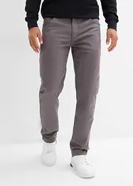 Stretchig byxa med värmande flanellfoder, normal passform, raka ben, bonprix