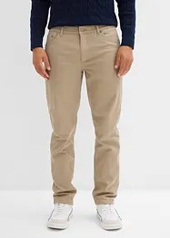 Stretchig byxa med värmande flanellfoder, normal passform, raka ben, bonprix