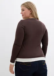 Långärmad topp av bomullsmix, bonprix