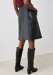 Skinnkjol i utställd modell, av lammnappa, bonprix