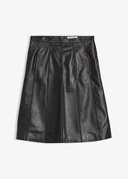 Skinnkjol i utställd modell, av lammnappa, bonprix