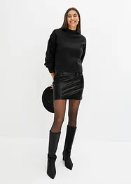 Kort kjol i skinnimitation, bonprix