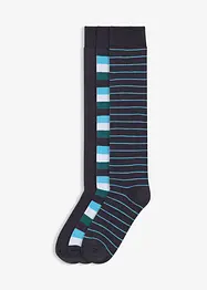 Knästrumpor med mjukt frottéfoder och ekologisk bomull (3-pack), bonprix