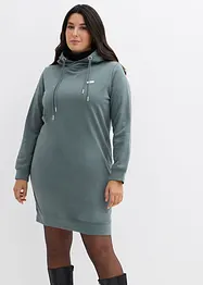 Trikåklänning med luva, bonprix