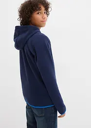 Fleecejacka med kontrasterande detaljer, för barn, bonprix