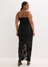 Maxiklänning med blombroderi, bonprix