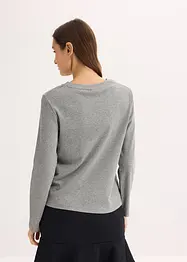 Långärmad topp av ekologisk bomull, bonprix