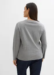 Långärmad topp av ekologisk bomull, bonprix