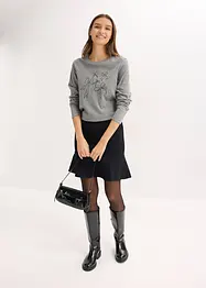 Långärmad topp av ekologisk bomull, bonprix