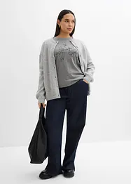 Långärmad topp av ekologisk bomull, bonprix