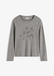 Långärmad topp av ekologisk bomull, bonprix