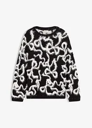 Jacquardstickad tröja av mjuk viskosmix, bonprix