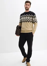 Tröja med stickat mönster, bonprix