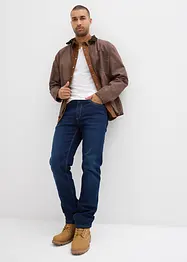 Fodrade jeans, Regular Fit, med mjukt jerseyfoder och resårlinning, bonprix