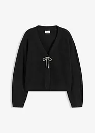 Stickad kofta i kort modell, bonprix