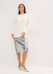 Lång tröja av mjukt fjädergarn, bonprix