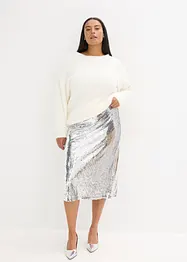 Lång tröja av mjukt fjädergarn, bonprix