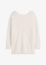 Lång tröja av mjukt fjädergarn, bonprix