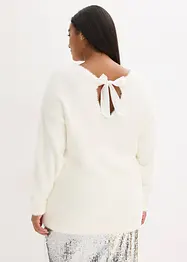 Lång tröja av mjukt fjädergarn, bonprix