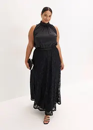 Maxiklänning med spetskjol, bonprix