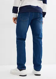 Fodrade jeans med stretch och resårlinning, Straight, bonprix