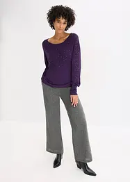 Tröja med strassapplikation, bonprix