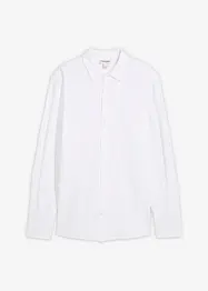 Långärmad skjorta av bomullspiké med mycket stretch, Slim Fit, bonprix
