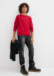 Finstickad tröja i ren bomull, bonprix