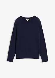 Finstickad tröja i ren bomull, bonprix