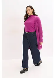 Lång cardigan med fluffig look, bonprix