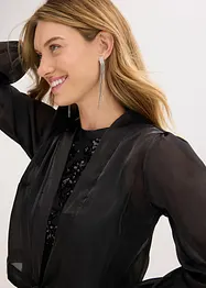 Bolero av tunn tyll med knytdetalj, bonprix