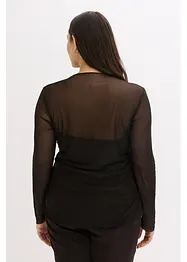 Långärmad topp av tunn mesh, bonprix