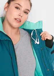 Lång vattentät funktionsjacka med huva, bonprix