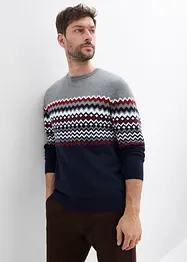 Lusemönstrad tröja med bomull, bonprix