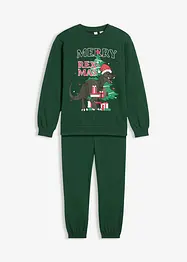 Sweatshirt och trikåbyxa i bomull (2 delar), bonprix