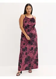 Maxiklänning av glansig sammet, bonprix