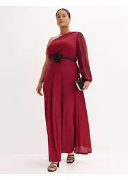 One shoulder-klänning med glitter, bonprix