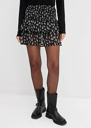 Volangkjol av krinklat material, bonprix