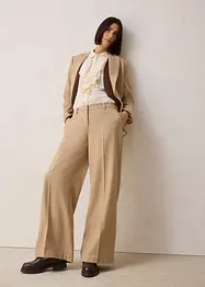 Byxa med vida ben och ylleandel, bonprix