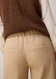 Byxa med vida ben och ylleandel, bonprix