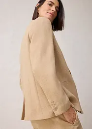 Fiskbensmönstrad yllekavaj, bonprix