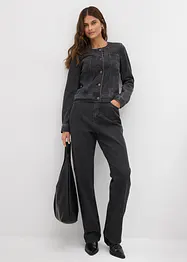 Jeansjacka med strass, bonprix