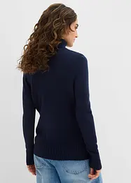 Finstickad polotröja i basmodell, bonprix