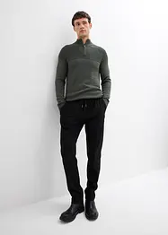 Byxa med yllelook och resårlinning, Regular Fit, bonprix