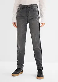 Termojeans med jerseyfoder, Mid Waist, bonprix