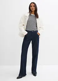 Wide Leg Jeans High Waist med bekväm midja, bonprix