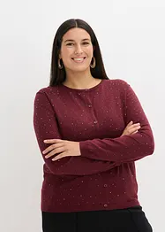 Cardigan med glitterstenar, bonprix