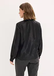 Skjortblus i glänsande satin, bonprix